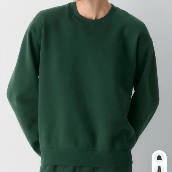 Aritzia Campus Green Crewneck Sweatshirt and Jogger Set - Picture 2 of 6
